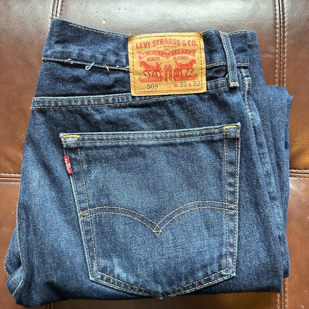 Levi's Dark Indigo Straight Jeans